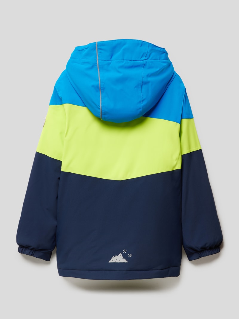 Funktionsjacke mit Label-Patch in marineblau