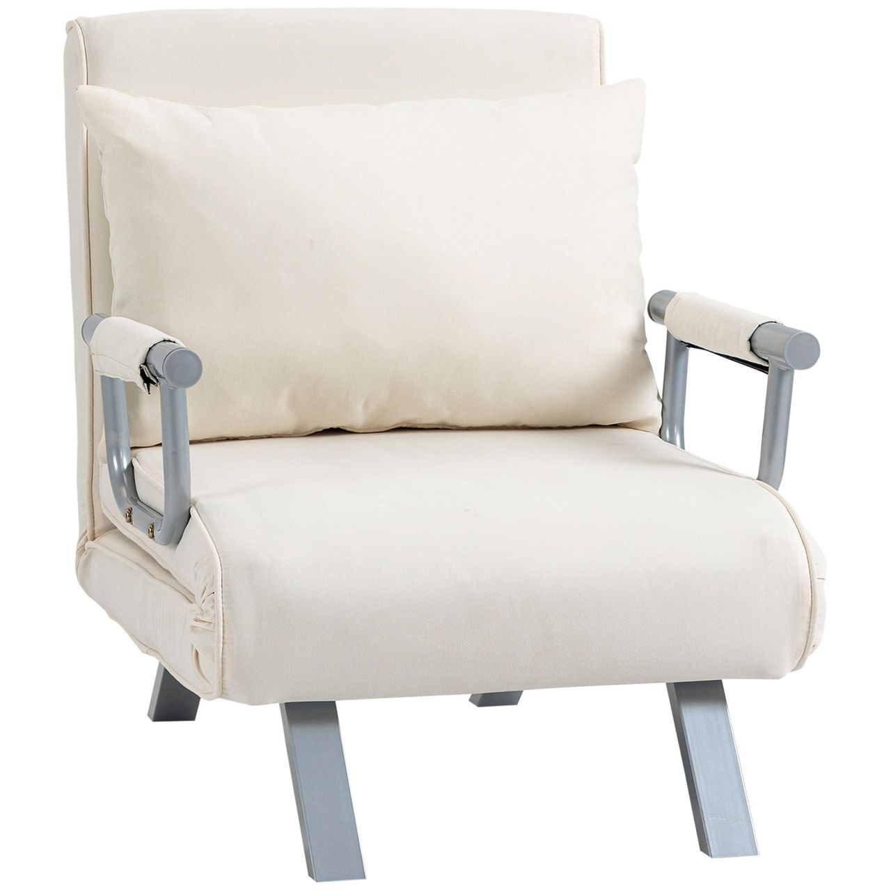 HOMCOM 3-in-1 Schlafsofa mit Armlehne Schlafsessel Klappbett Chaiselongue