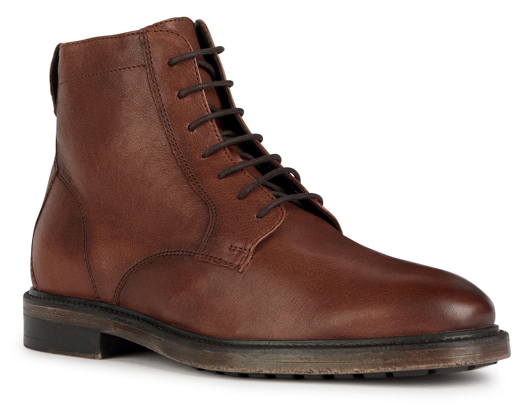 Geox U AURELIO Schnürstiefel mit seitlichem Reißverschluss