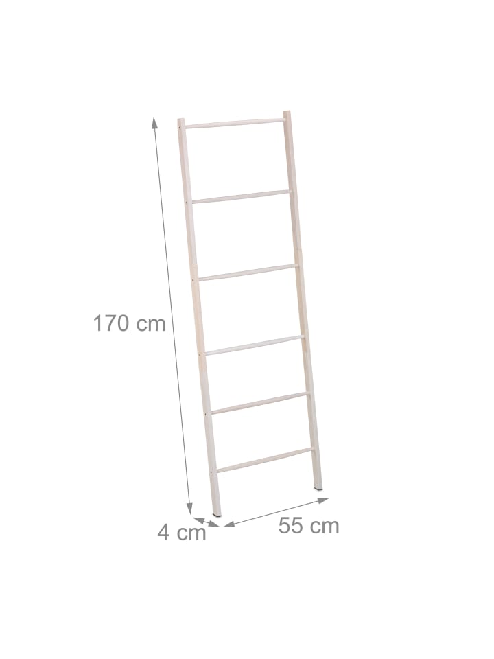 relaxdays Handtuchleiter in Weiß - (B)55 x (H)170 cm günstig kaufen onesize