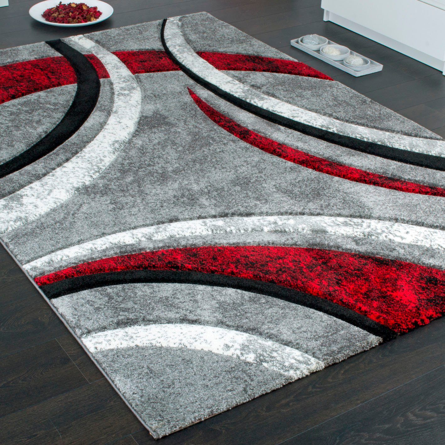 Teppich Brillance 758, Paco Home, rechteckig, Höhe: 18 mm, Kurzflor, modernes geometrisches Design, auch als Läufer