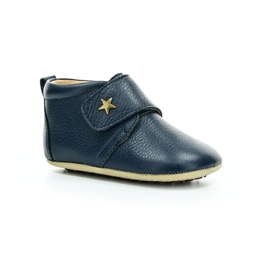 Bisgaard Baby Star Navy Barfußschuhe