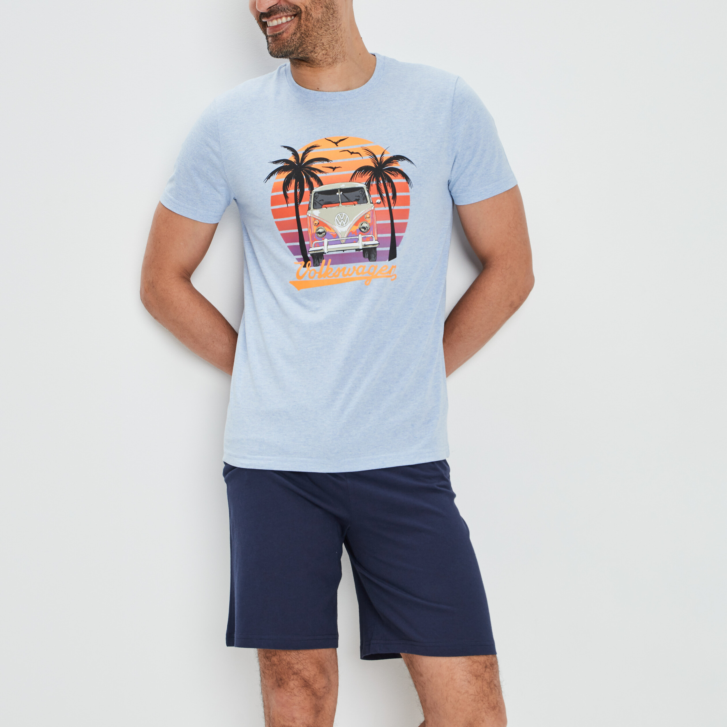 Ensemble pyjama Volkswagen bleu gris homme | La Halle