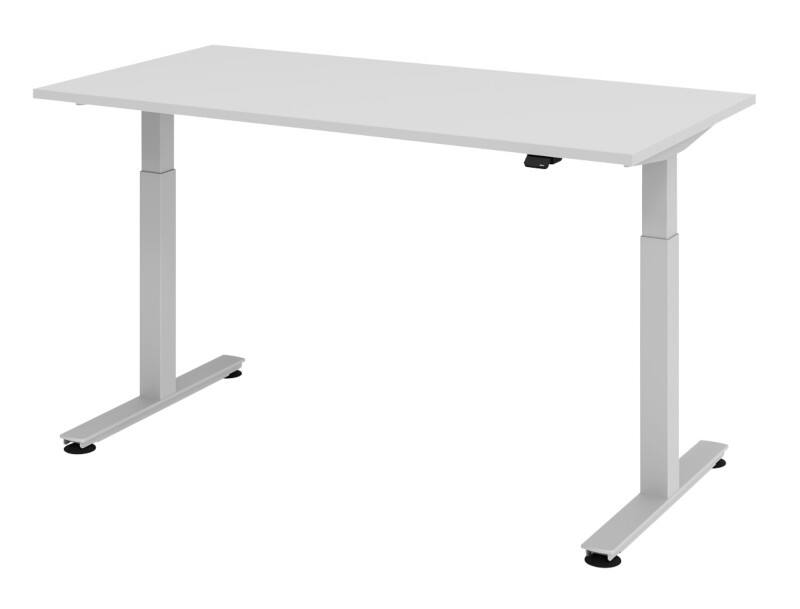 Hammerbacher Sitz-Stehschreibtisch XMST Grau, Silber 1.600 x 800 x 650 mm