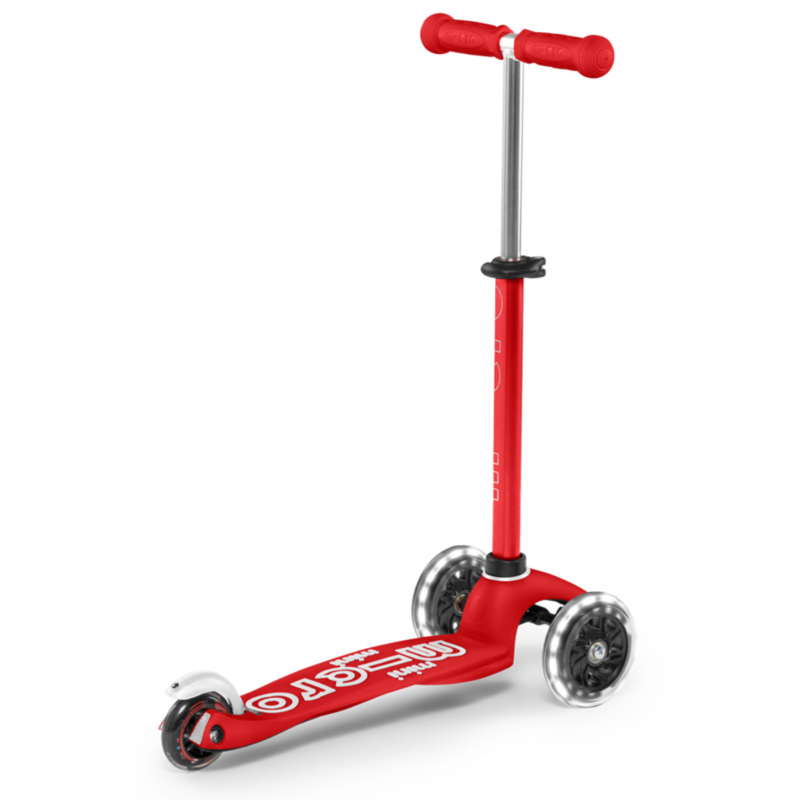 Trottinette 3 Roues - Mini Micro Deluxe Rouge Led