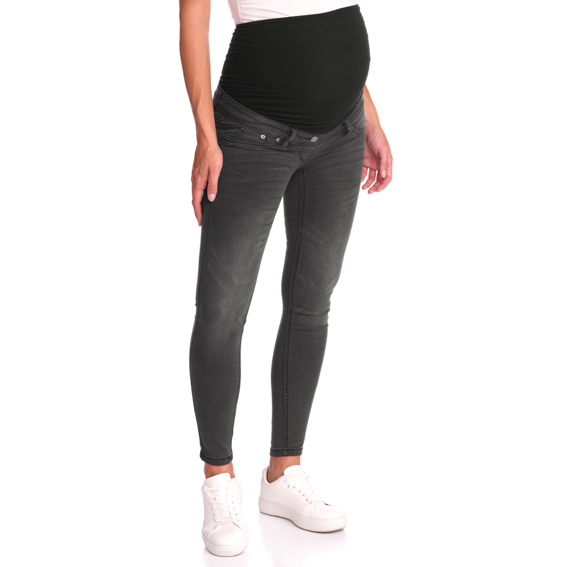 Damen Umstands-Jeggings in Dunkelgrau