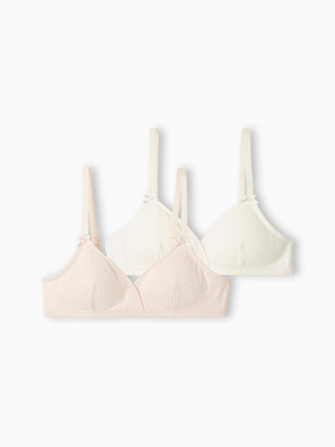Lot de 2 soutiens-gorge fille écru
