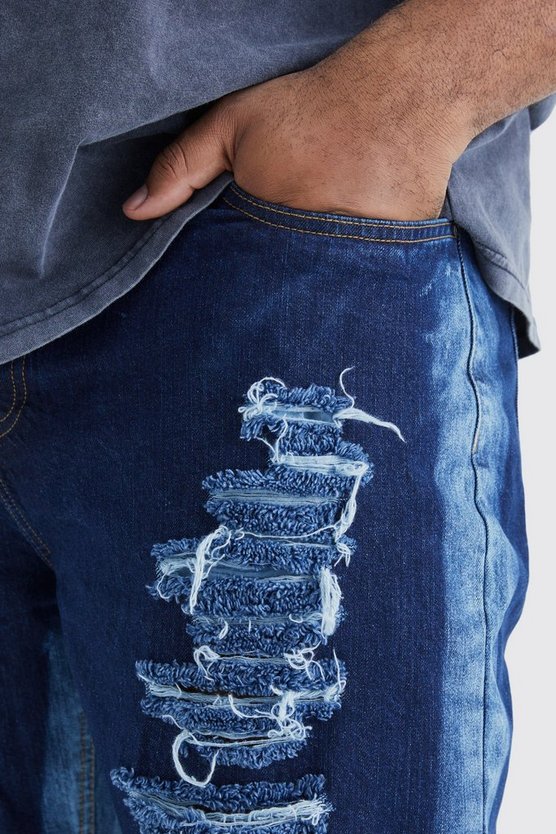 Plus lockere Jeans mit Rissen