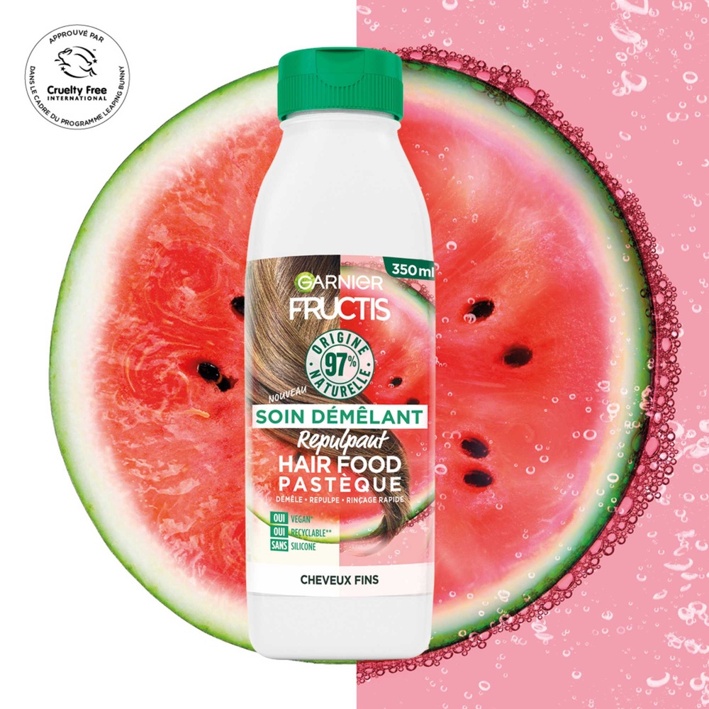 garnier Garnier Fructis Hair Food Pastèque soin démêlant à la pastèque pour cheveux fins