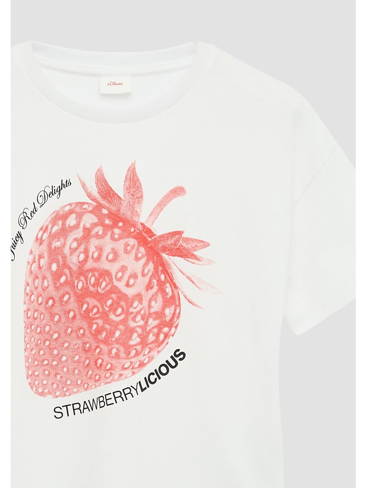 s.Oliver T-Shirt kurzarm in Weiß günstig kaufen