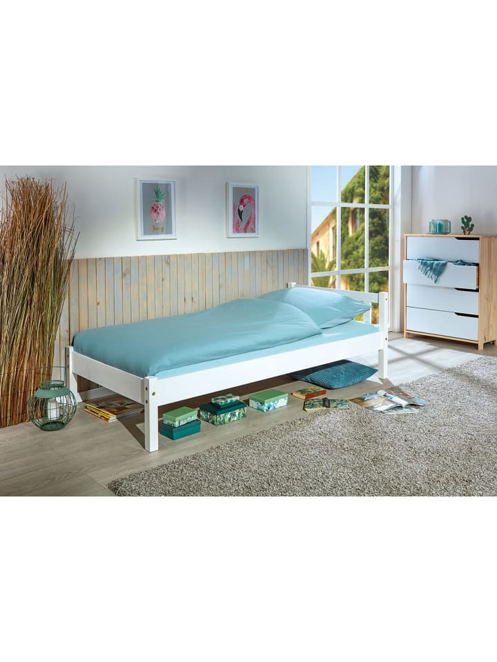 ebuy24 Bett Vicki Weiss 210 x 98 cm günstig kaufen onesize