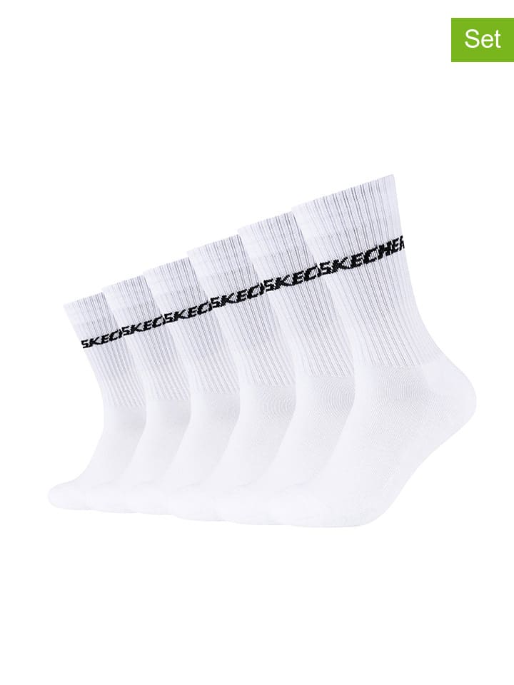 Skechers 6er-Set: Tennissocken in Weiß günstig kaufen