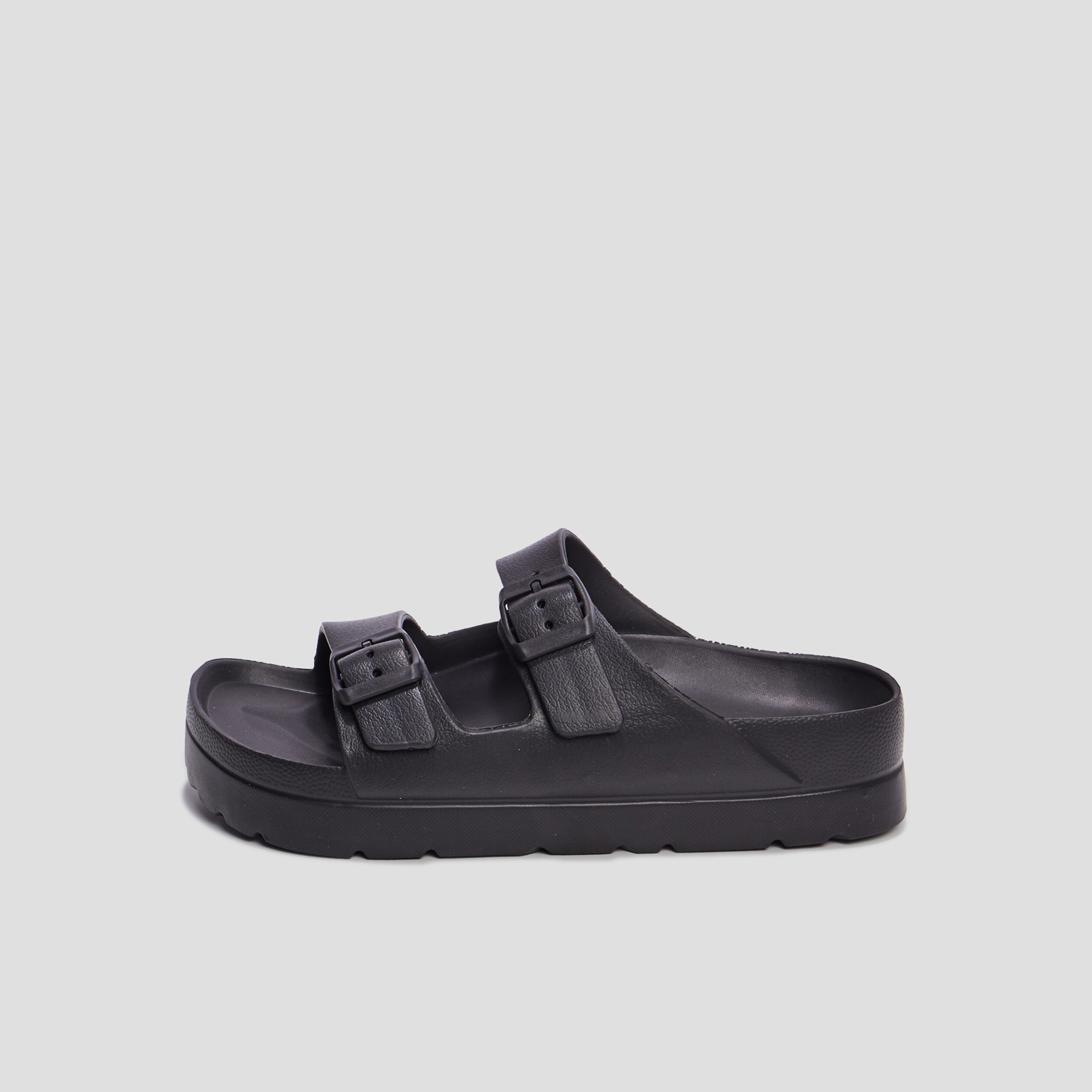Mules de plage plateformes noir femme | La Halle