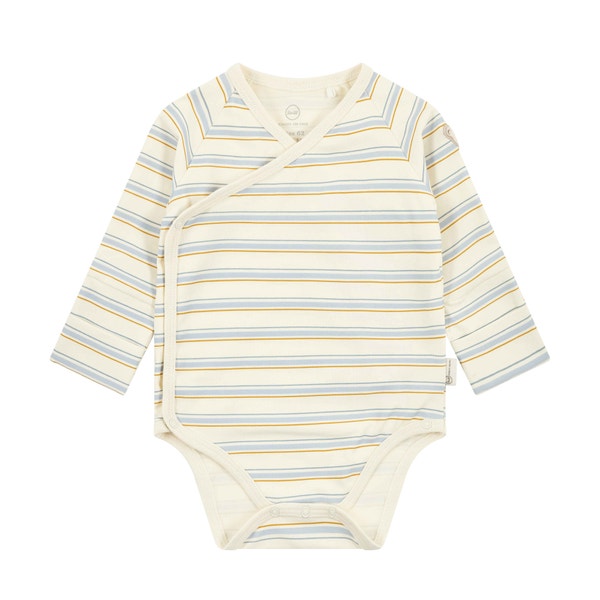 Wickelbody langarm, beige für Jungs
