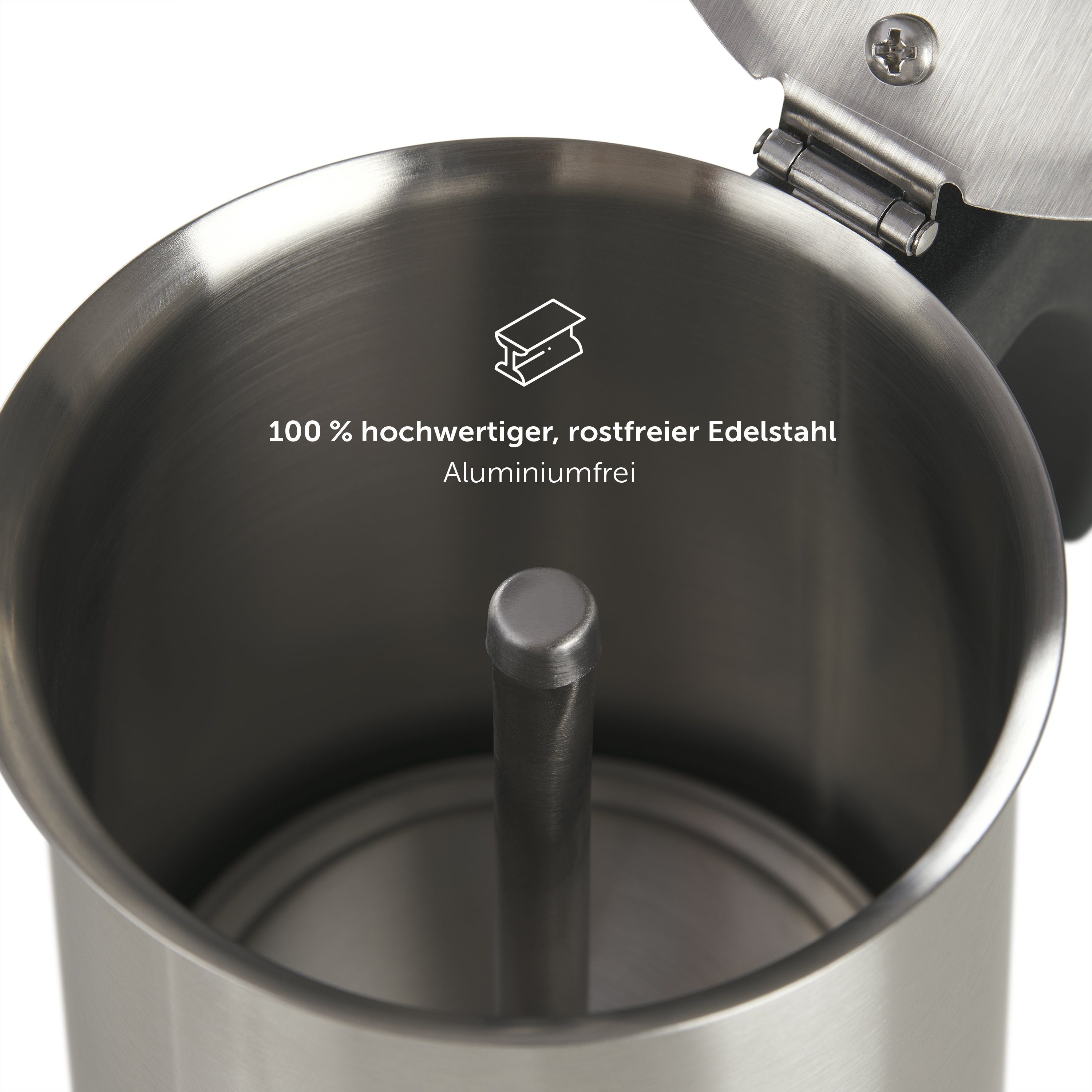Blumtal Espressokocher Espressokocher Edelstahl - aluminiumfreie Mokkakanne, für alle Herdarten, nichtrostende Mokakanne, Ersatzdichtung und Ersatzfilter, Camping Kaffeekocher, mit verstärkter Wand, Ersatzdichtung und Ersatzfilter