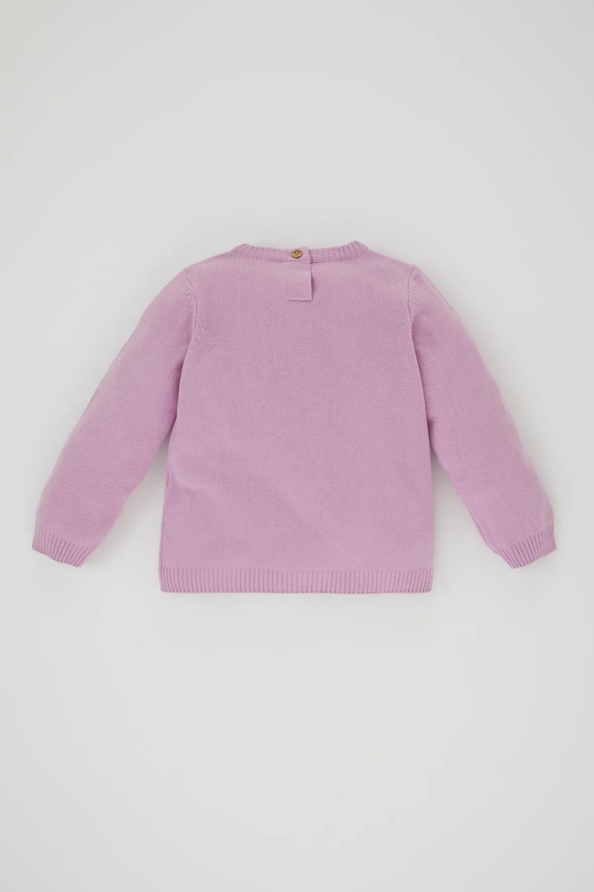 DeFacto  Baby-Mädchen-Pullover mit normaler Passform und Rundhalsausschnitt