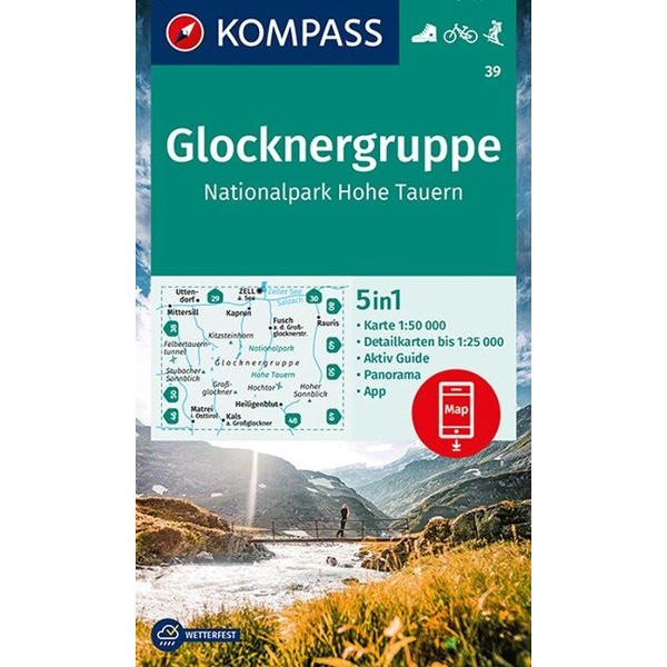 KOMPASS WANDERKARTE GLOCKNERGRUPPE, NATIONALPARK HOHE TAUERN