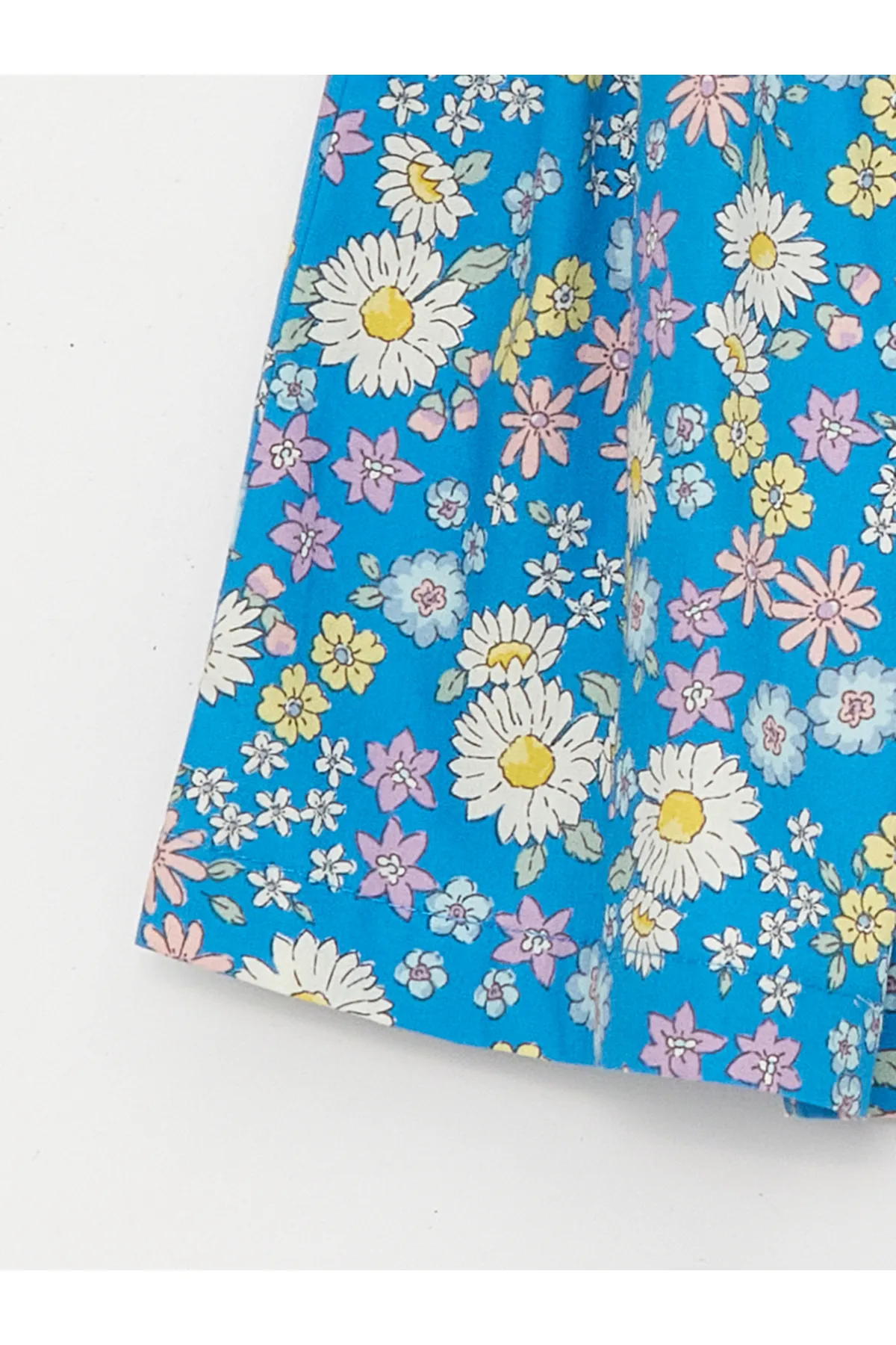 LC Waikiki  Gemustertes Popeline-Babykleid mit Rundhalsausschnitt
