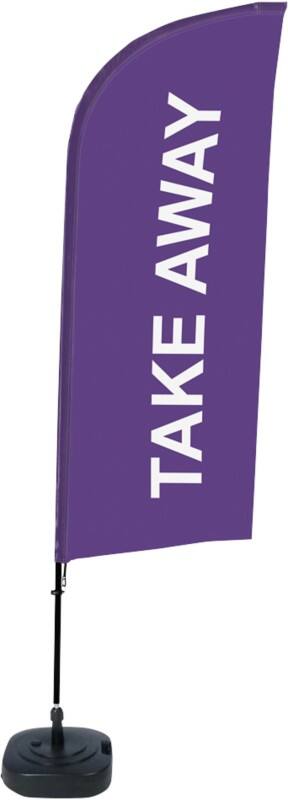 SHOWDOWN Strandflagge Take Away Windform Violett 330 x 89 cm Einzel Aluminium