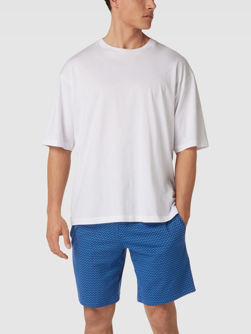 Sweatshorts mit Allover-Muster in aqua blau
