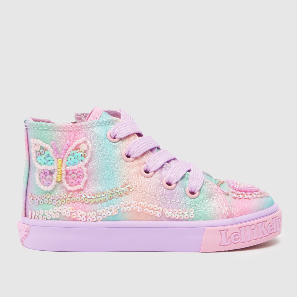 Lelli Kelly rosa multifärgade Margaery mid flickor småbarnsskor