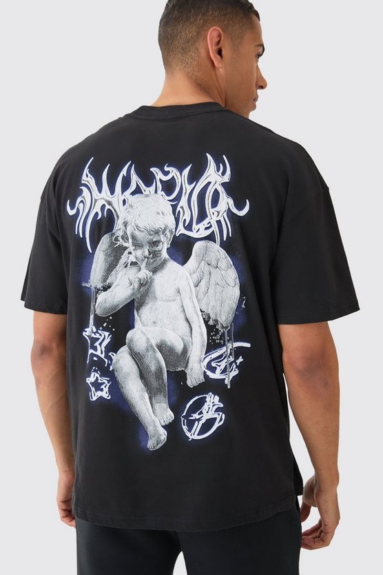 Oversize T-Shirt mit Gothic Renaissance Print
