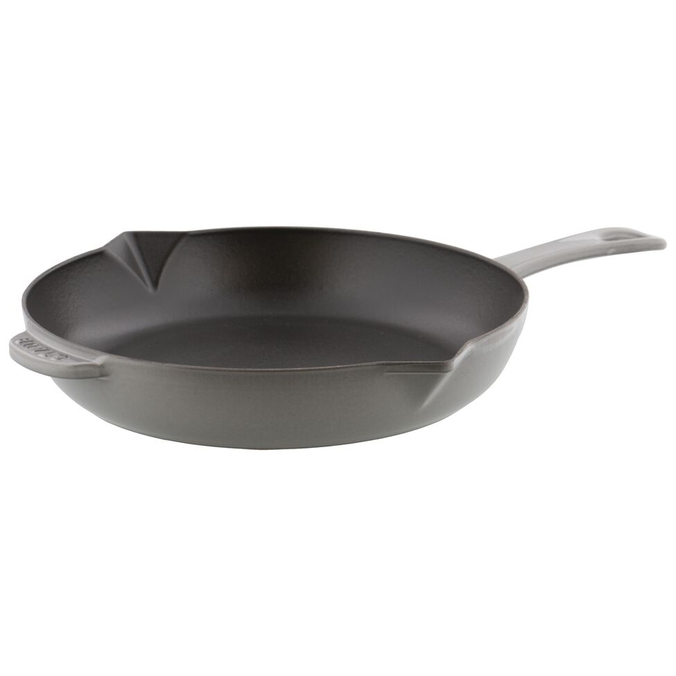 Bratpfanne mit Ausgießnase 26 cm, Gusseisen, Graphit-Grau