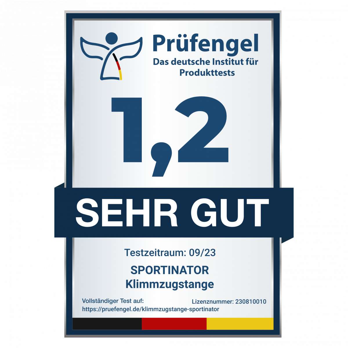 SPORTINATOR Klimmzugstange für Türrahmen 60-102 cm