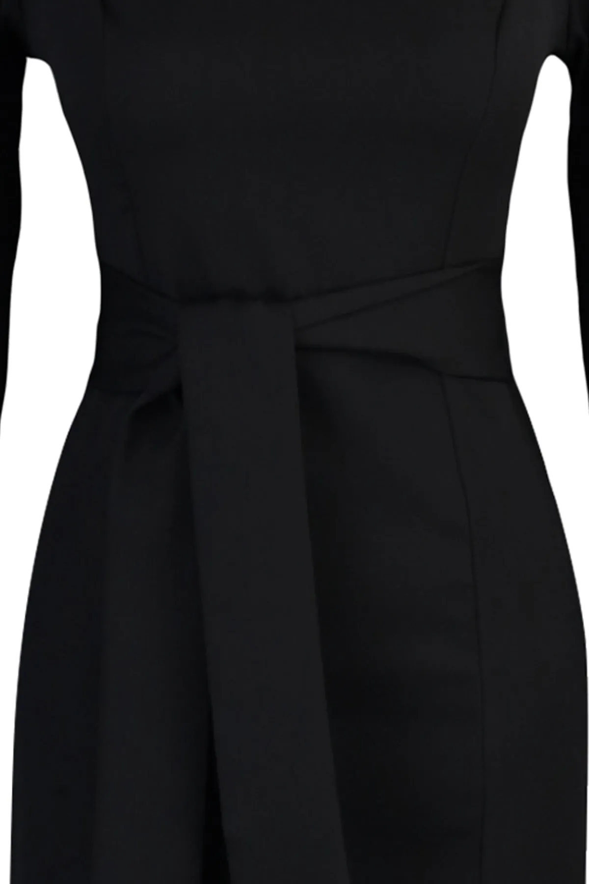 Trendyol Collection  Schwarzes, detailliertes Webkleid mit Krawatte TWOAW23EL00895