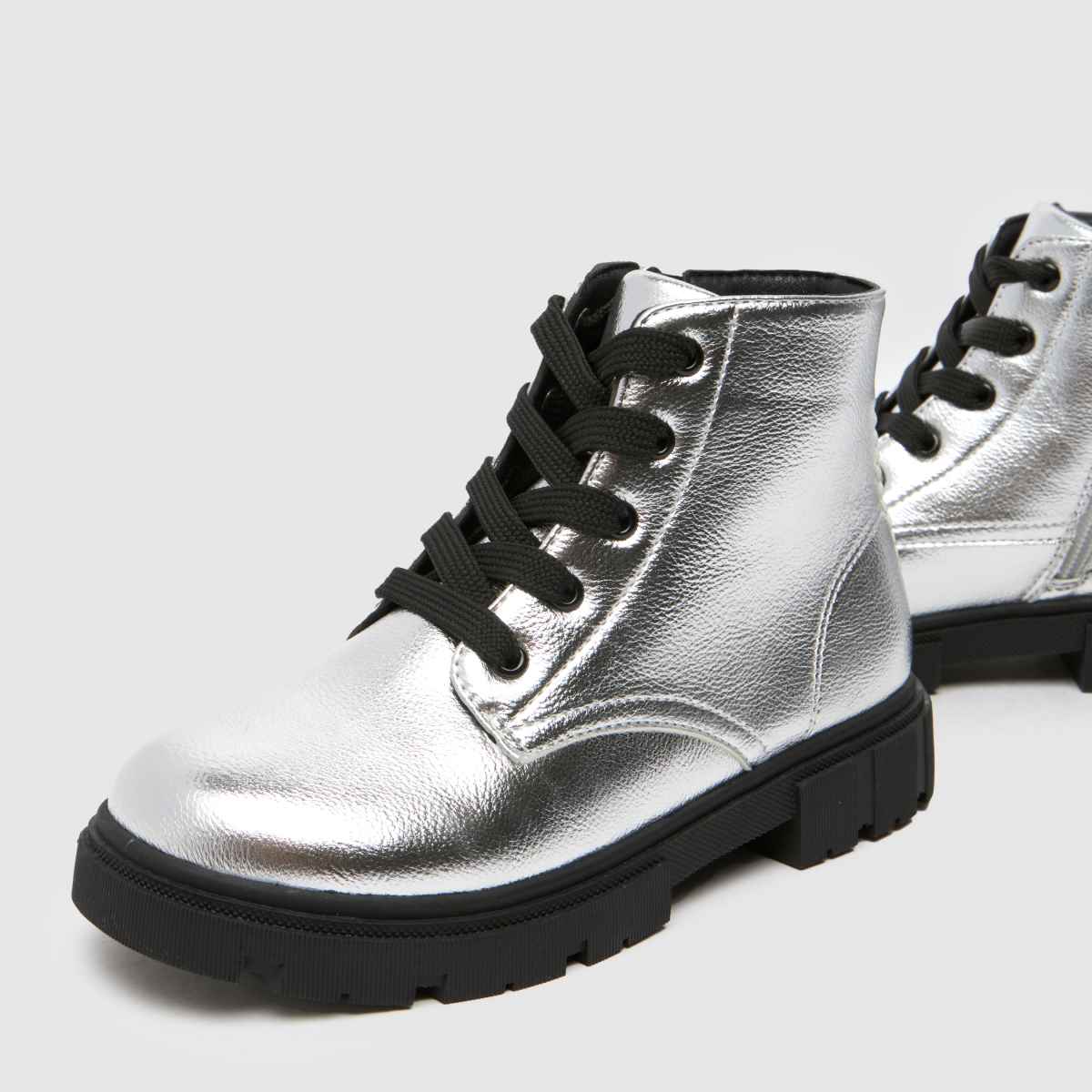 Schuh silverfärgade Carnival Lace-stövlar för flickor