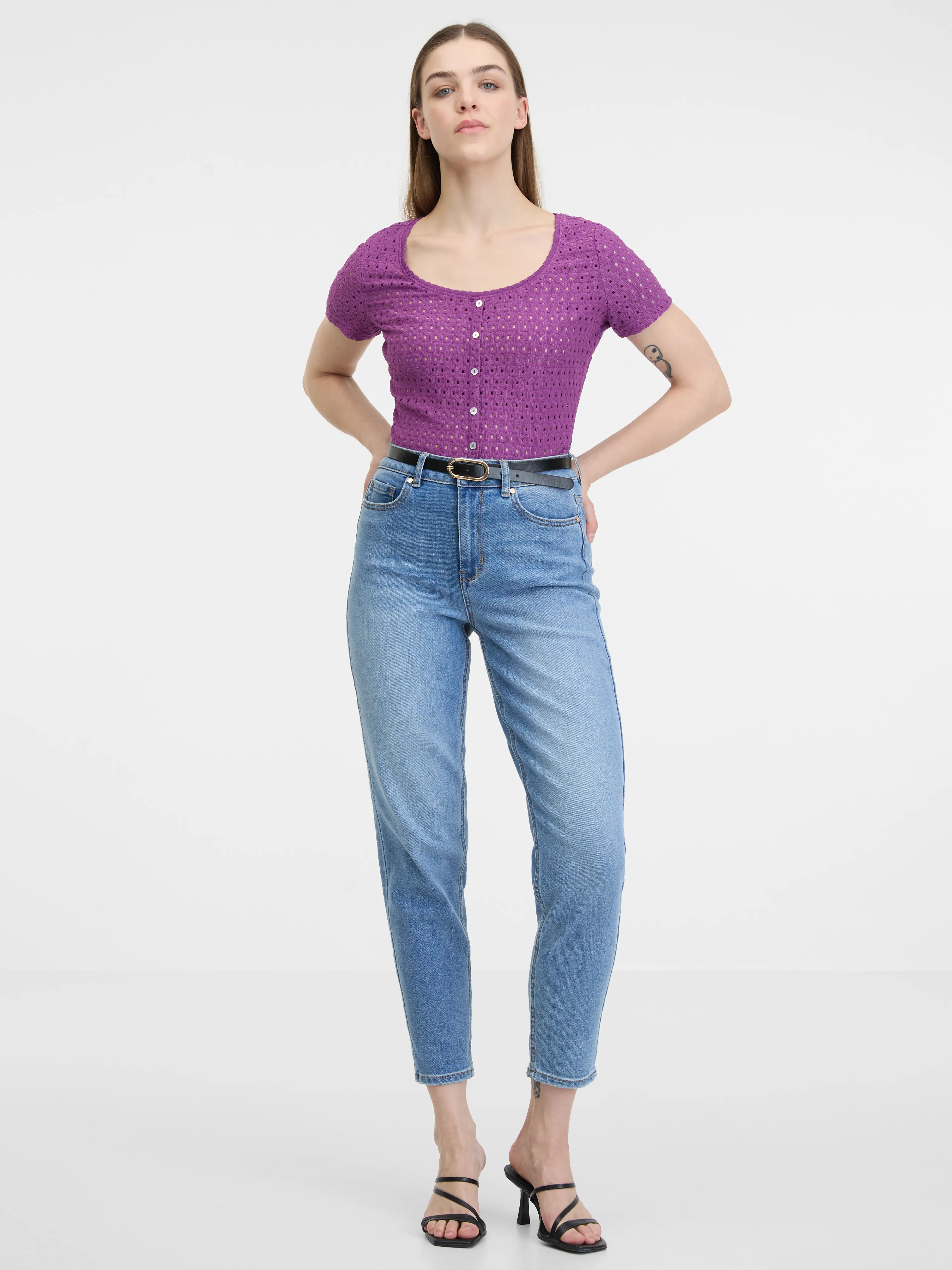 Lila Damen-T-Shirt ORSAY