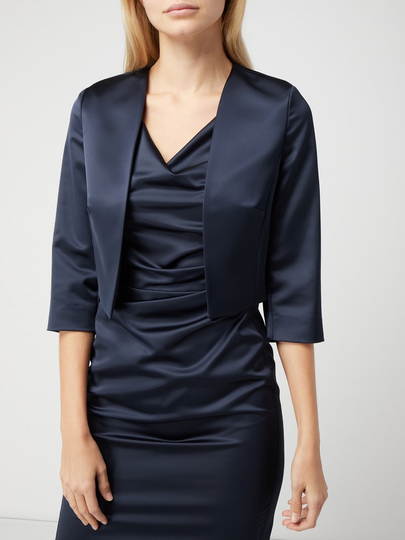 Bolero aus Satin in dunkelblau