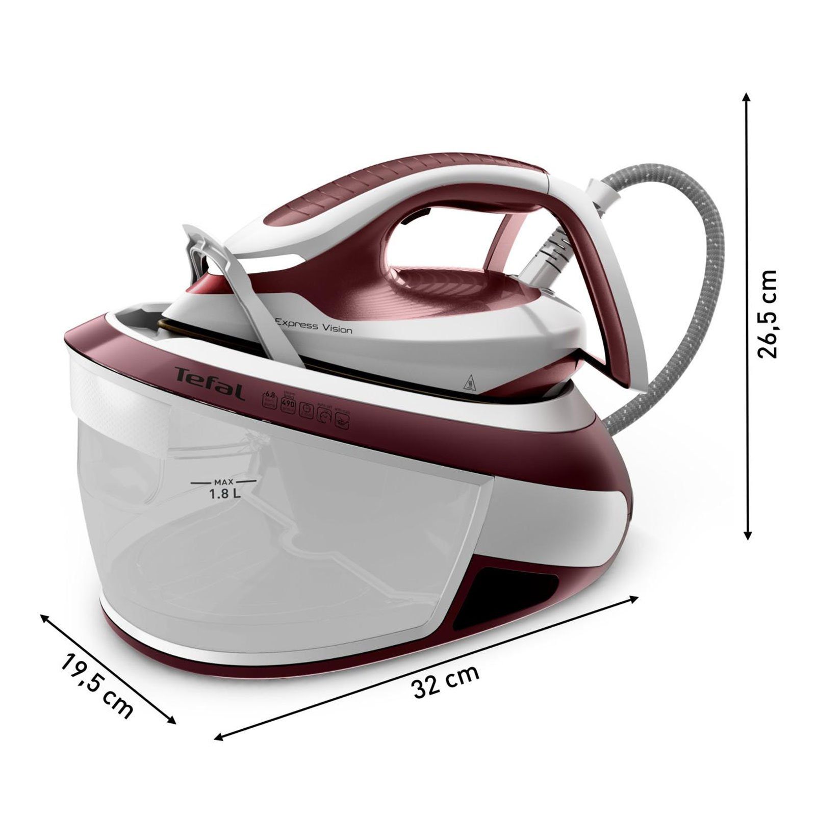 Tefal Dampfbügelstation Express Vision SV8150, LED, Anti-Kalk-Kollektor, 6,8 bar