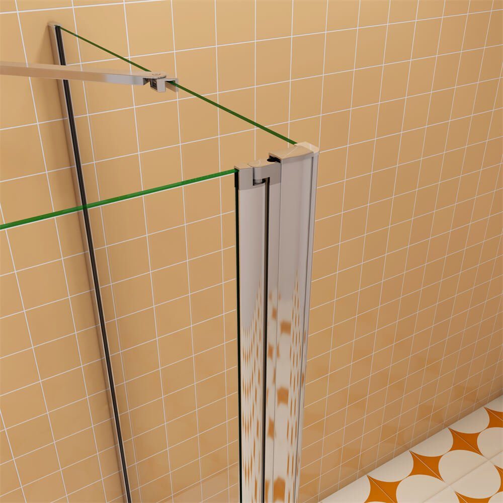 duschspa Badewannenaufsatz Faltwand Badewannenaufsatz mit Seitenwand Glaswand auf Badewanne, Einscheibensicherheitsglas, Sicherheitsglas, (Set), Glas, Breite 120cm