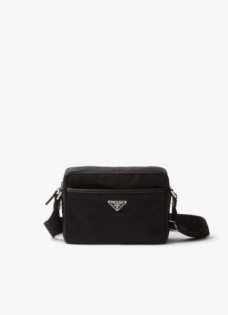 Geantă de umăr Prada Re-Nylon cu detalii din piele