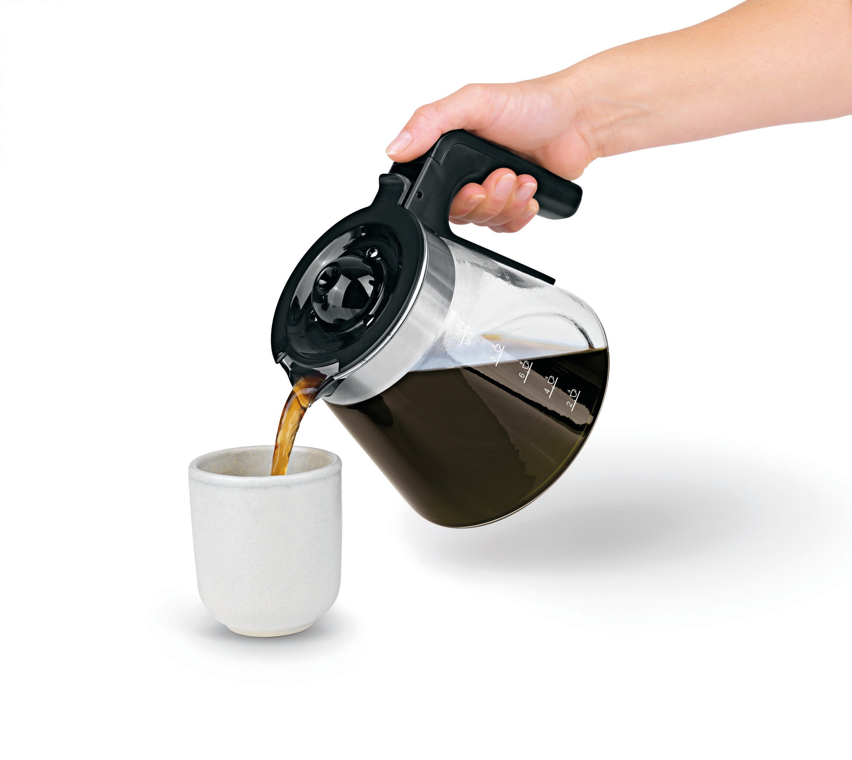BEEM Filterkaffeemaschine Direct-Brew Glas, 1,25l Kaffeekanne, Papierfilter 1x4