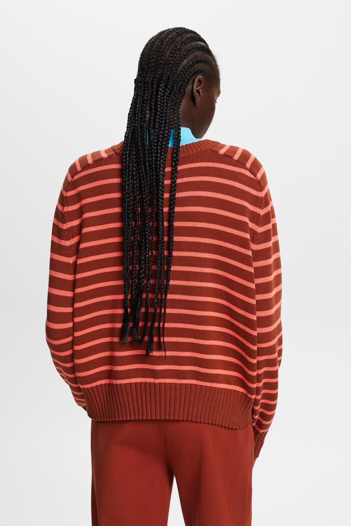 Gestreifter Pullover, 100 % Baumwolle