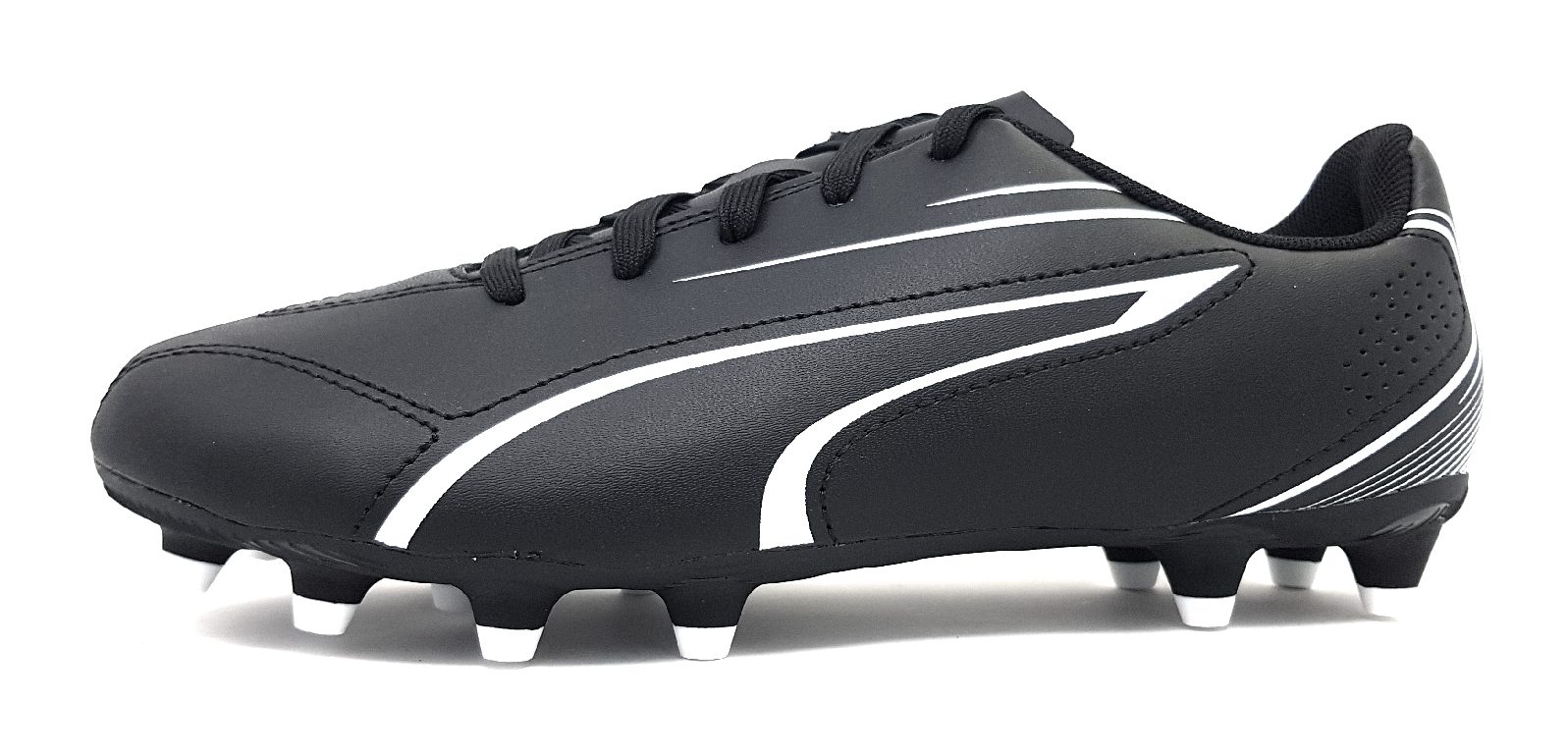 Puma Vitoria FG JR 107486 Schwarz 01 Black/ White