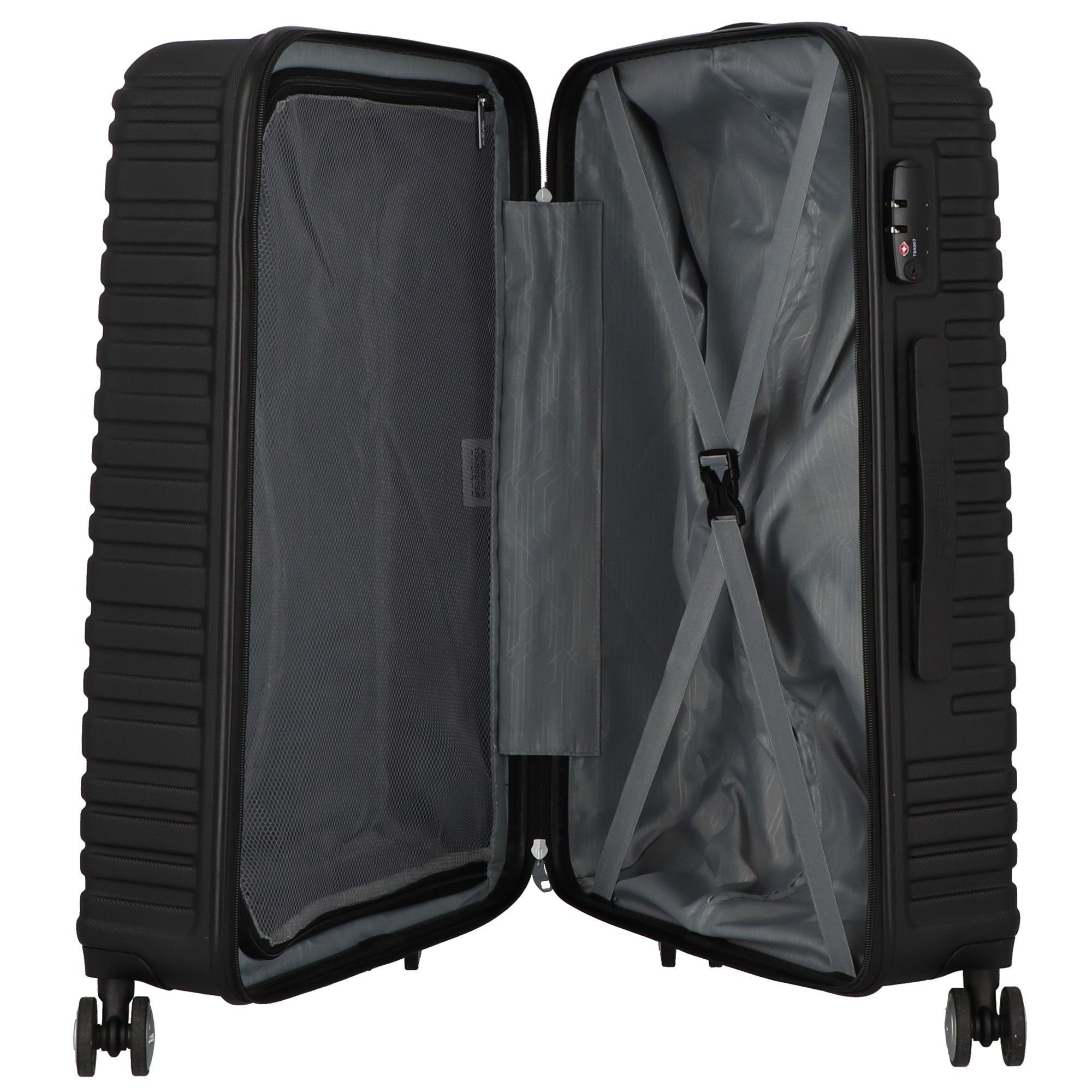 American Tourister® Trolleyset Wavestream, 4 Rollen, (3-teilig, 3 tlg), ABS