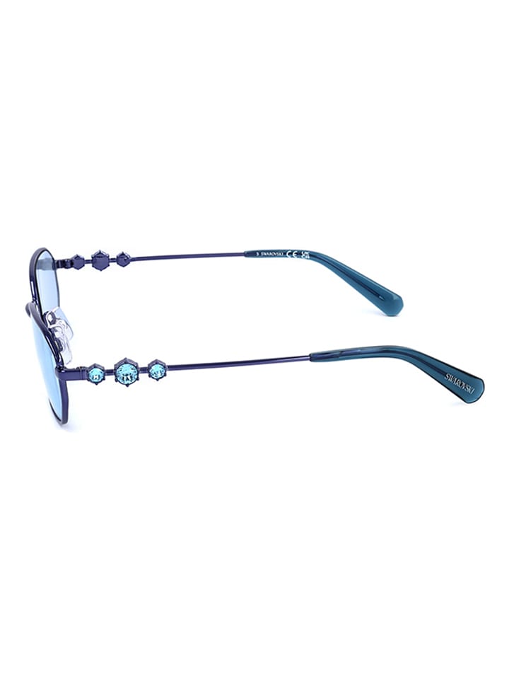 Swarovski Damen-Sonnenbrille in Blau günstig kaufen 57