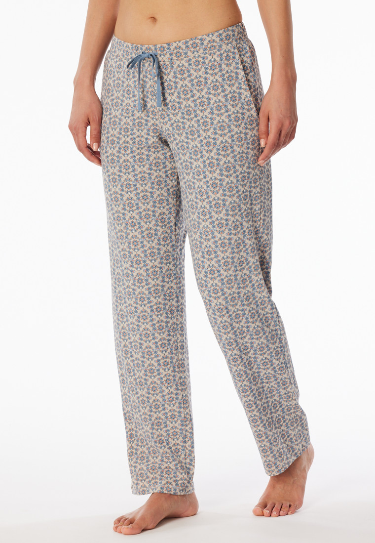 Hose lang Blümchen multicolor gemustert - Mix+Relax