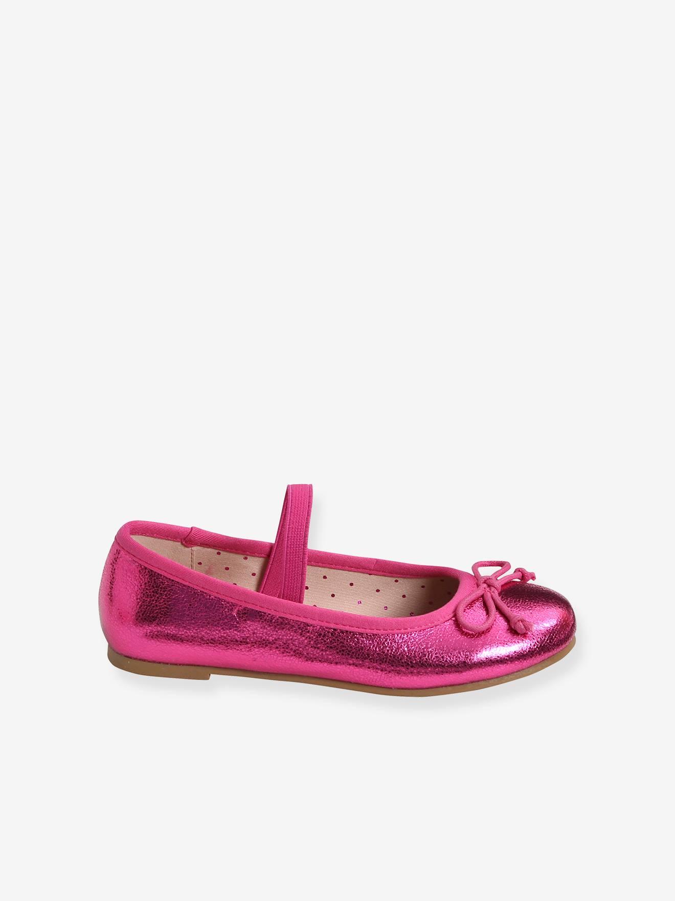 Vertbaudet Mädchen Ballerinas mit Glanzeffekt - silber