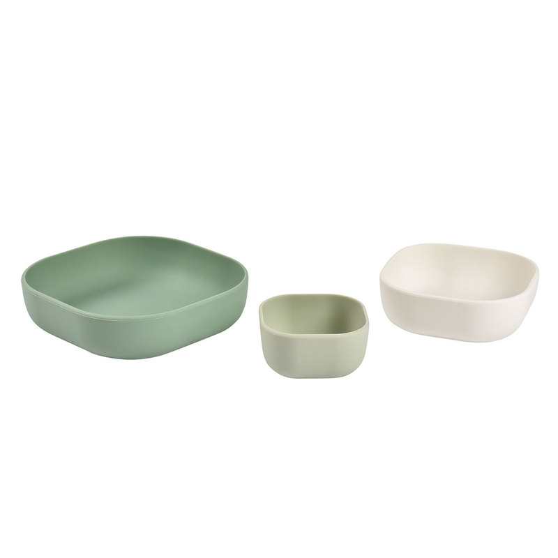 Lot de 3 bols gigogne en silicone vert sauge Beaba
