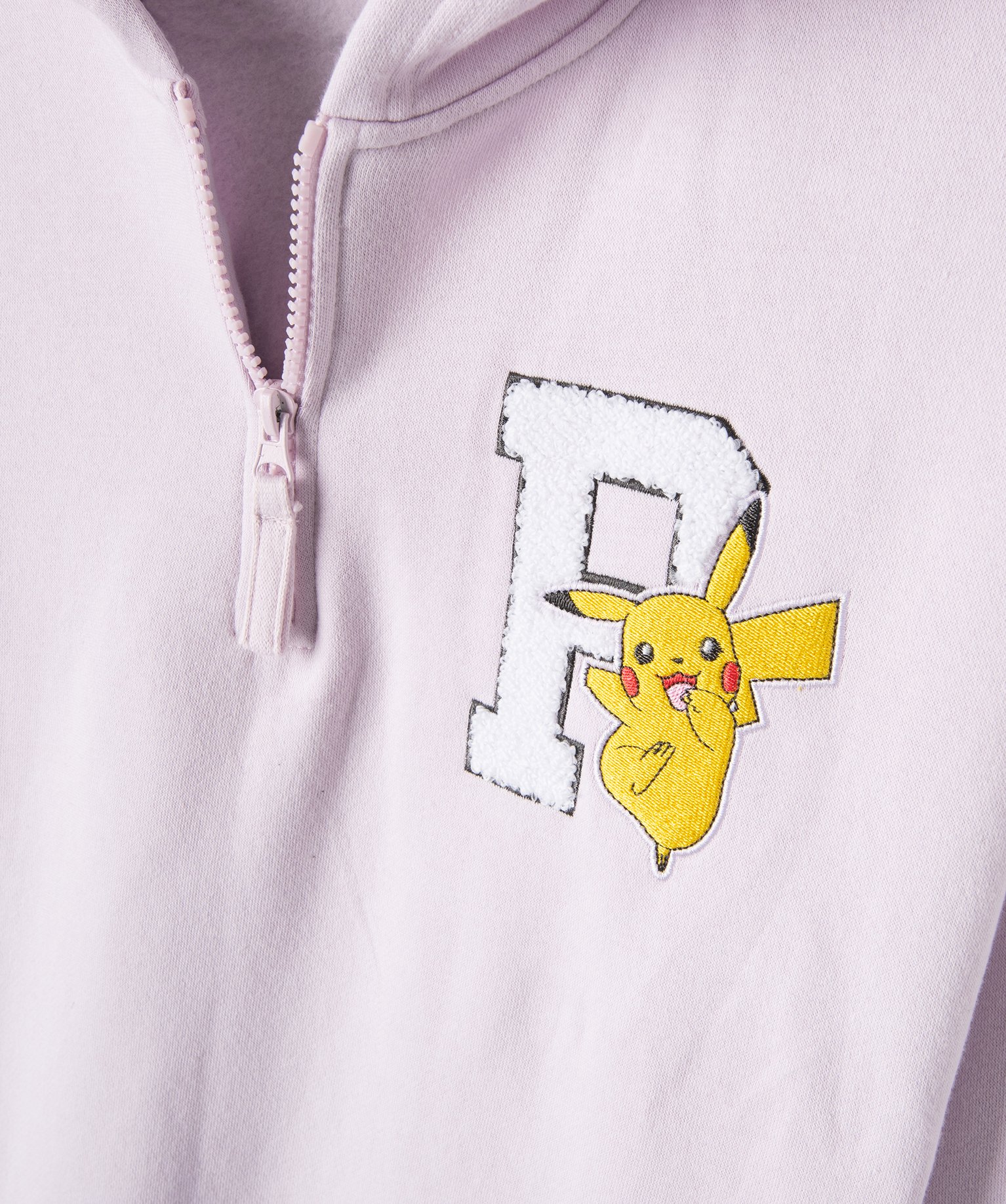 Sweat à capuche molletonné avec motif Pikachu fille - Pokemon violet clair | GEMO