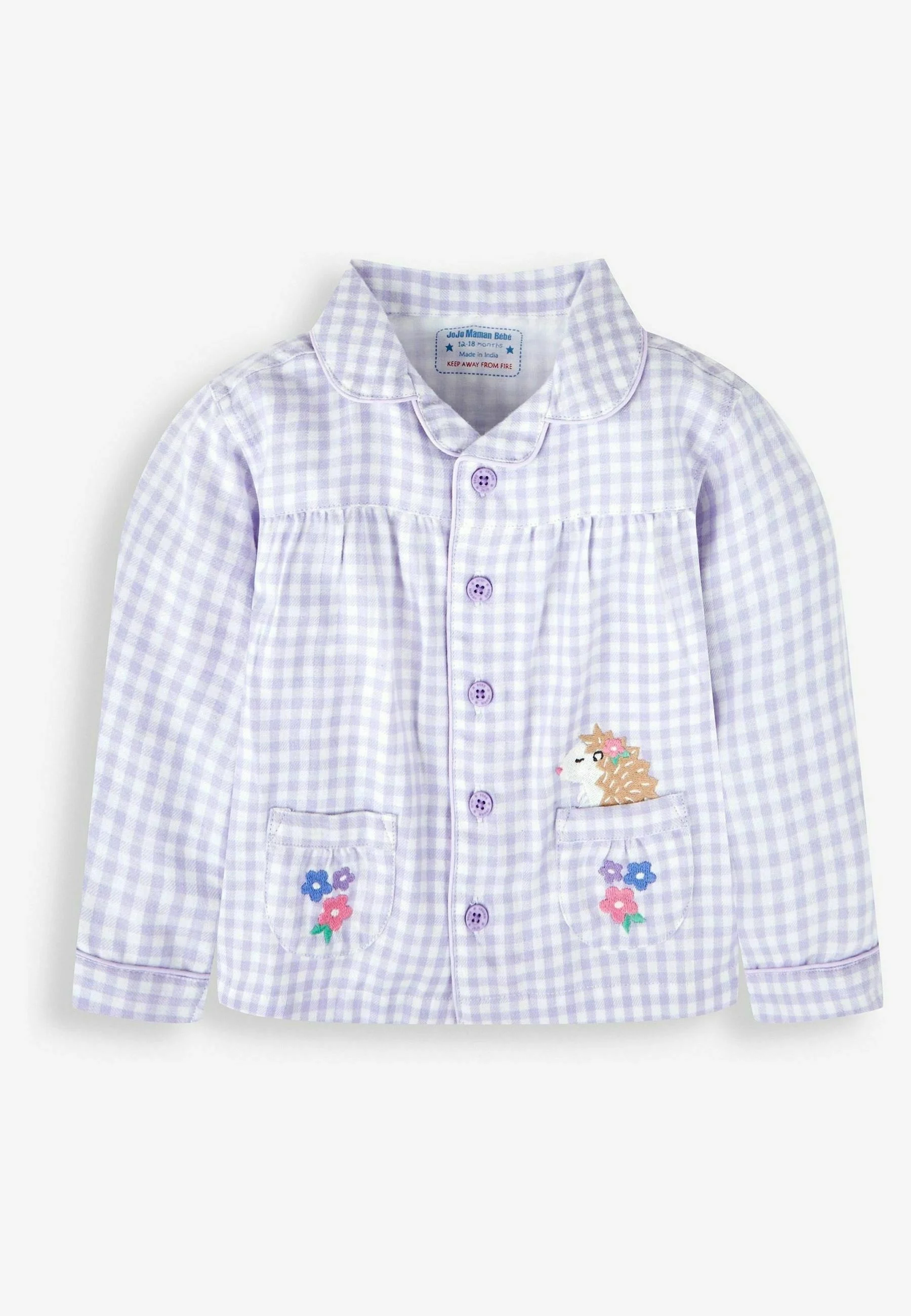 JoJo Maman Bébé HEDGEHOG CLASSIC CHECK SET - Pijamas