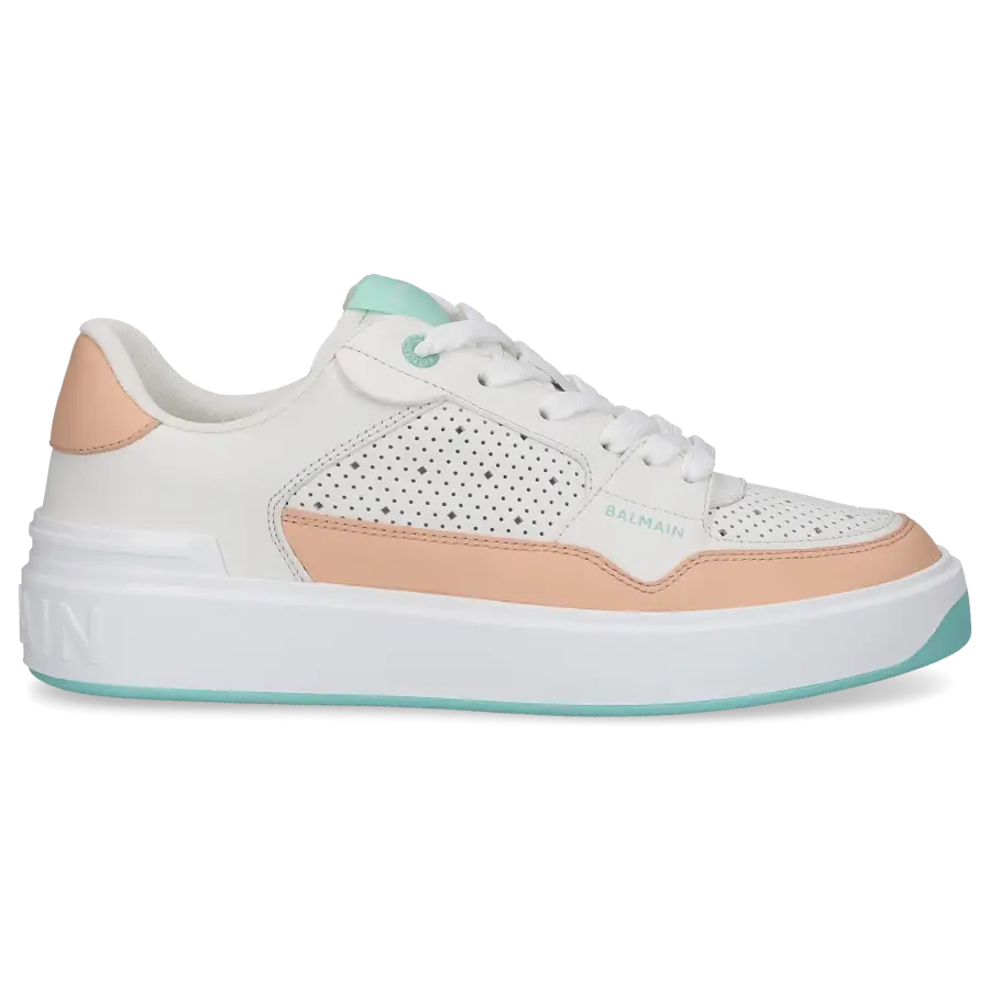 Balmain - Sneaker low B-COURT Kalbsleder - weiß