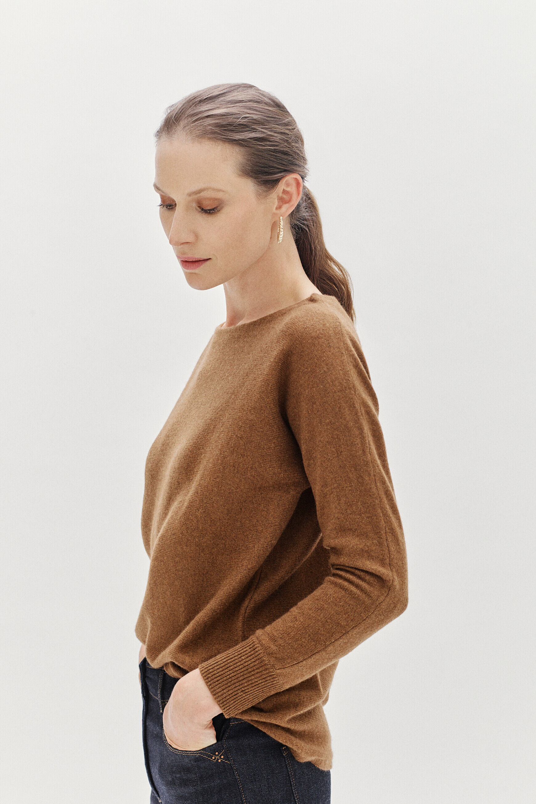 pull amelia 100% cachemire taupe femme