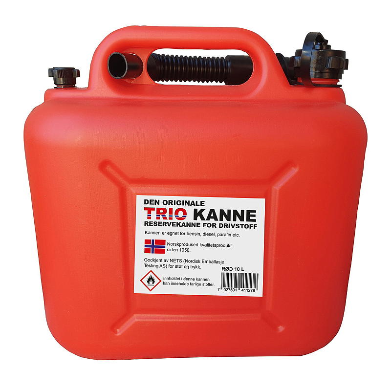 Drivstoffkanne 10 l, rød Trio