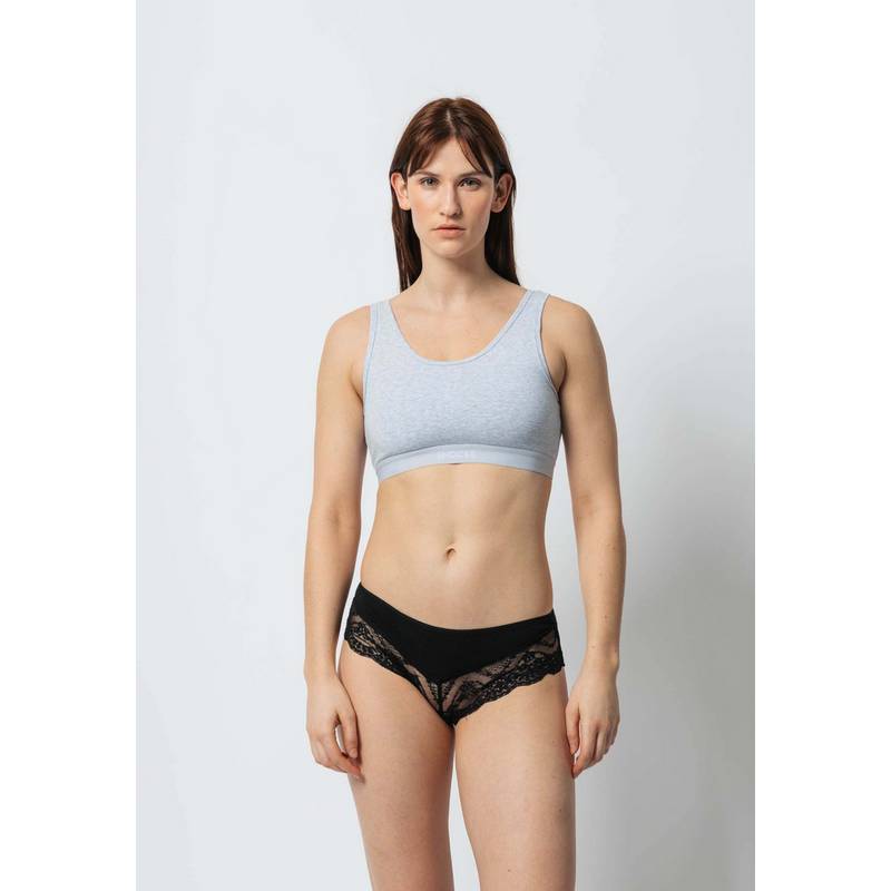 Snocks Hipster mit Spitze aus Bio-Baumwolle Unterhose Damen