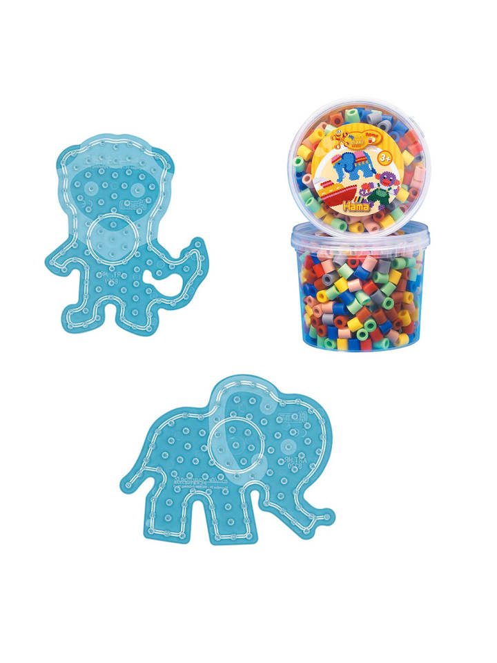 Hama Maxi Bügelperlen Löwe und Elefant Set in bunt günstig kaufen onesize